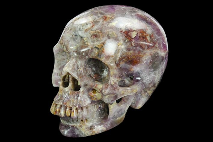 Realistic, Carved, Purple Fluorite Skull #127575
